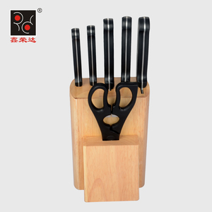 Portable 7pcs Stainless Rostfrei Kitchen Knife Set With Wooden Knife Display Cases